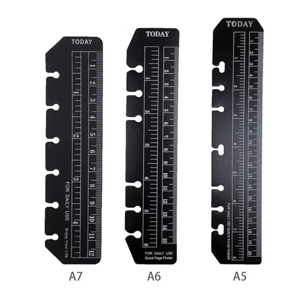 A5 A6 A7 Ruler Creative Loose Leaf Notebook Bookmark Ruler Index Ruler Separator Mark Flexible Measurement