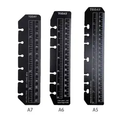 크리에이티브 루즈 리프 노트북 북마크 눈금자 인덱스 눈금자 분리기, 유연한 측정, A5, A6, A7 눈금자