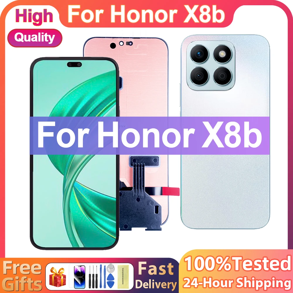 OLED 6.7\'\' For Huawei Honor X8b Display LLY-LX1 LCD Screen Frame Touch Digitizer For Honor X50i+ LCD LLY-AN00 Display