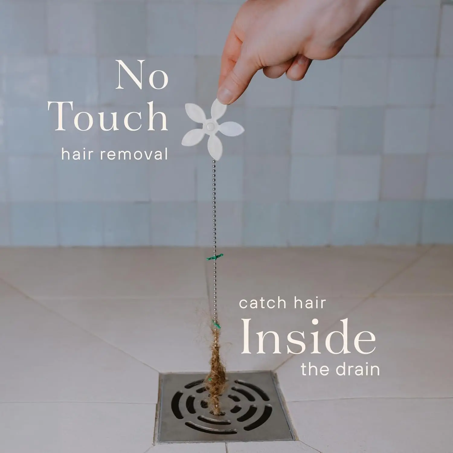 Shower Drain Hair Catcher – Disposable Bathroom Hair Trap, Easy to Install in Shower Drain Cover, Helps Prevent Clogs – As Seen view 2