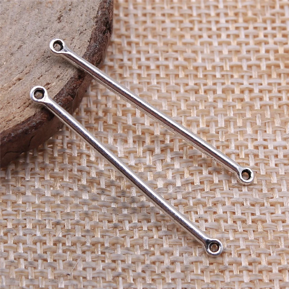 WYSIWYG 20pcs Charms Long Bar Connector 6 Colors Tone 2x34mm Metal Jewelry Findings DIY Accessories