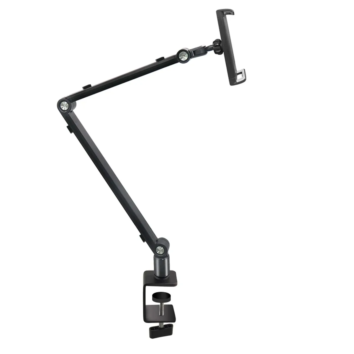 Supporto Regolabile Per Monitor Portatile Da 15,6" E Tablet: Braccio In Alluminio Girevole 360° Con Morsetto A C, Compatibile Con IPad E Schermi Fino A 10,24"