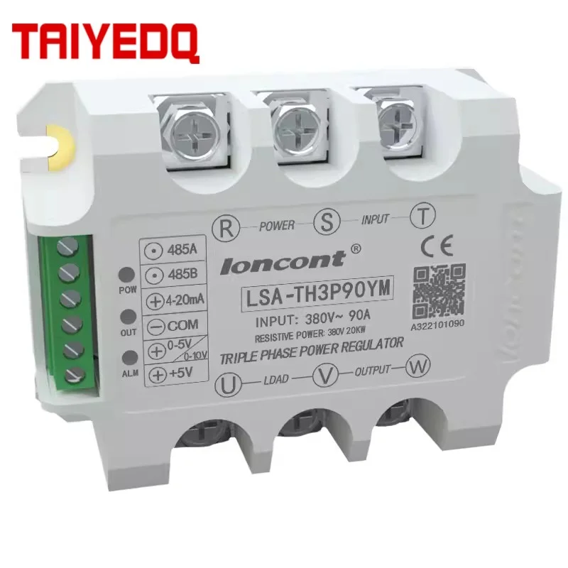 200A Three phase AC voltage regulation module RS485 communication Modbus-RTU thyristor dimming power regulator