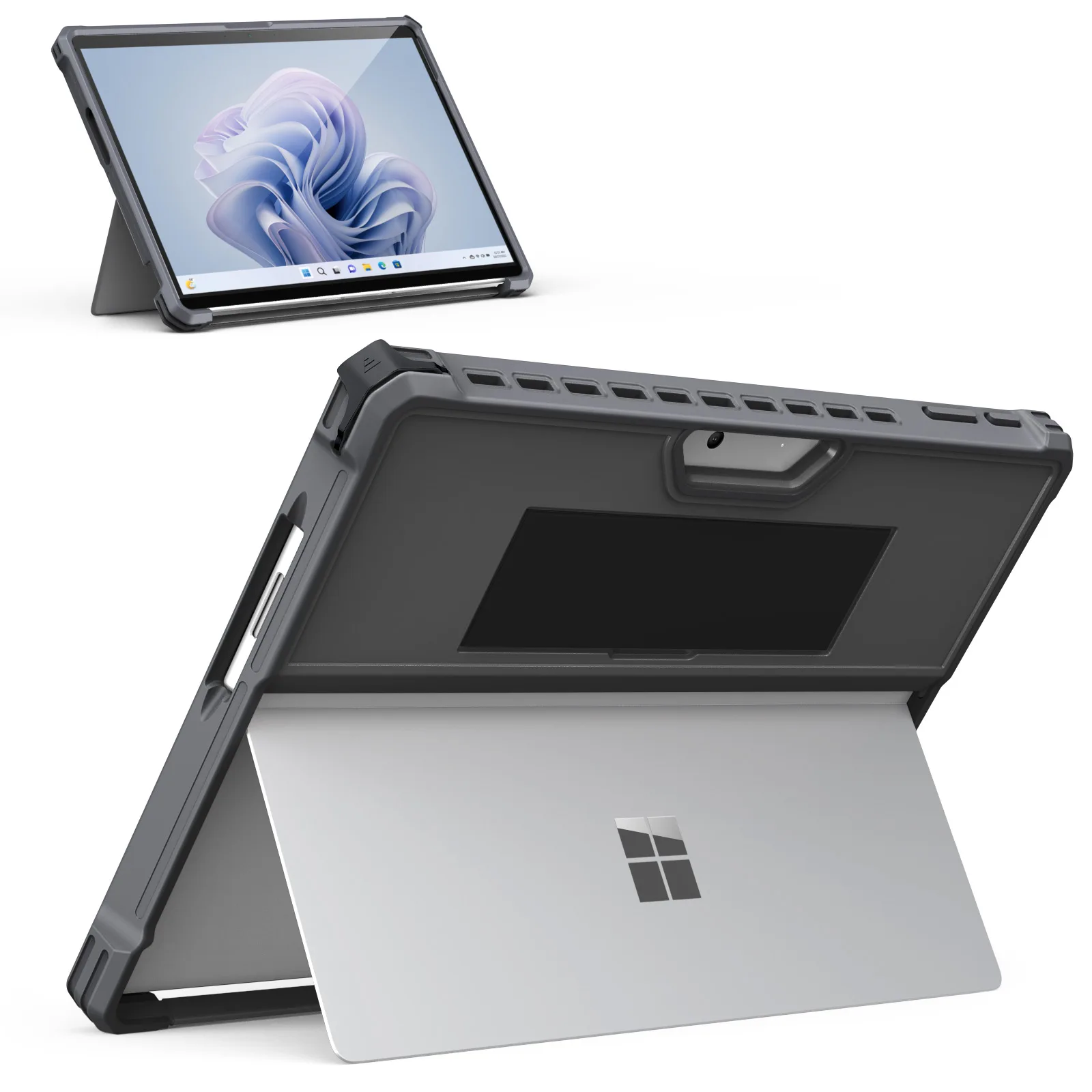 Funda para Microsoft Surface Pro 11, Surface Pro 10, Surface Pro 9 de 13 Pulgadas, Cubierta Protectora Resistente Todo en Uno con Correa de Mano