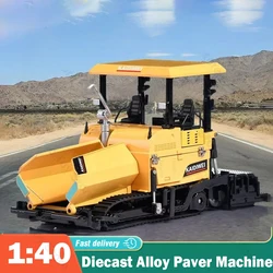 Alloy Diecast Paver Model Machine Paving Asphalt Highway Construction Truck 1:40 Engineering Vehicle Model Kid Back Hoe Loader