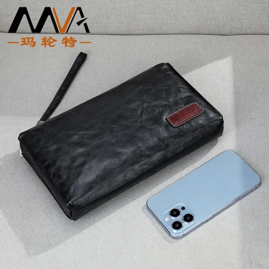 

【New style】Taobao hot-selling clutch bag fashionable clutch pattern genuine leather handbag men's top layer cowhide mobile phon