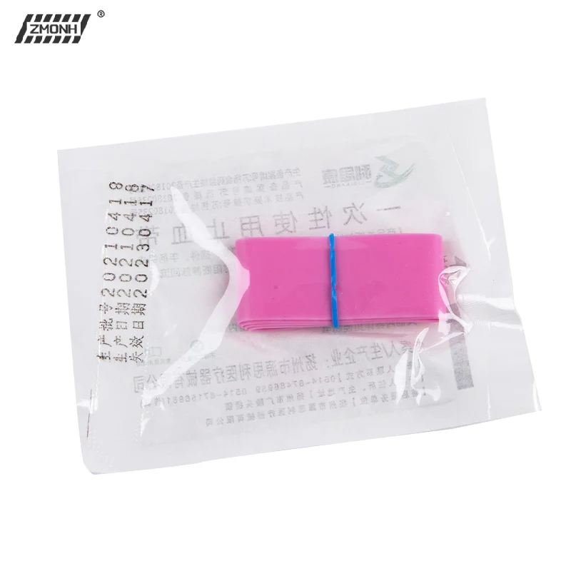 

[H]10strips Pre Cut Pink Elastic Belt Disposable Tourniquet First Aid Kit Product Rubber Tourniquet Disposable Tourniquet