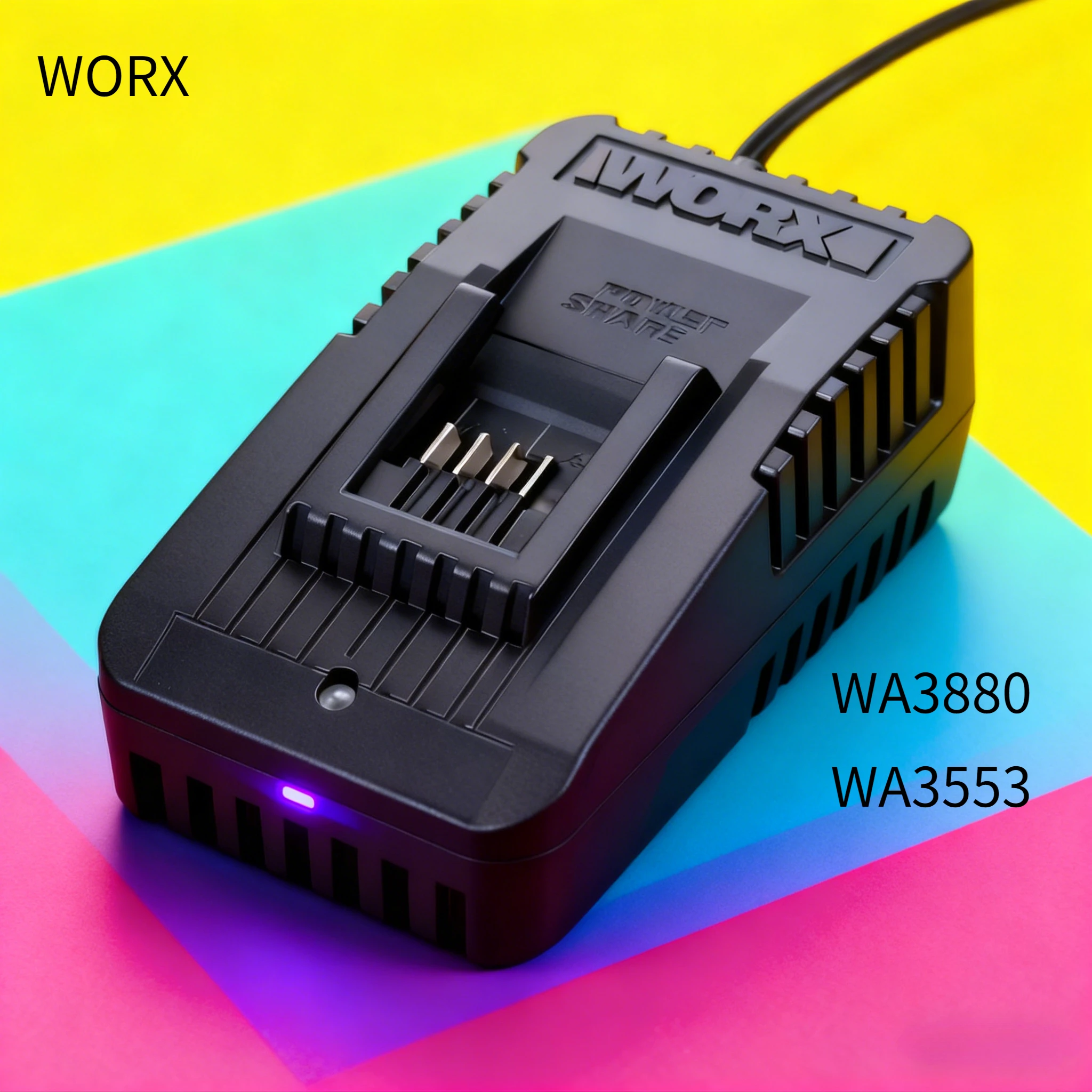 

Зарядное устройство для литиевых аккумуляторов WORX 20В, совместимое с WA3551, WA3553, WX390, WA3572, WA3550, WG629, WA3760, WA3860, WG169E, WG549E, с вилкой стандарта ЕС