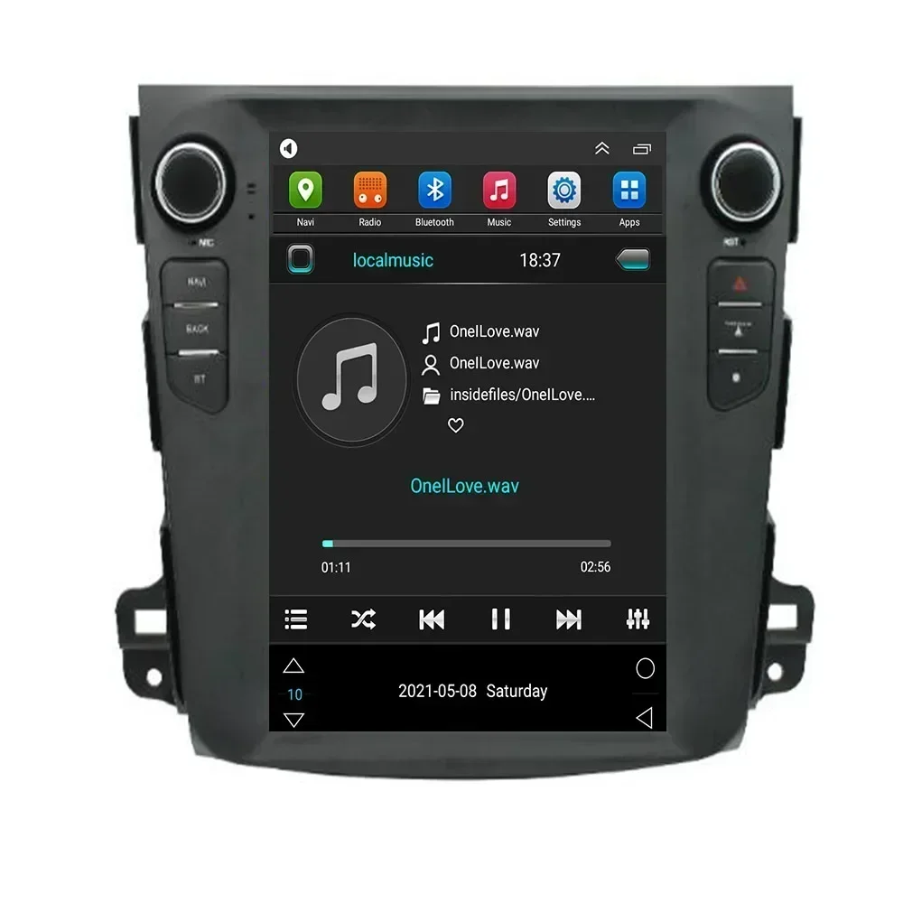 For Tesla Style 2 Din Android 13 Car Radio For Mitsubishi Outlander 2006-2012 Multimedia Video Player GPS Stereo Carplay Camera