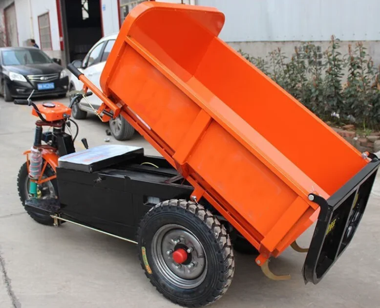 شاحنة قلابة كهربائية صغيرة ثلاثية العجلات 1000 كجم شاحنة قلابة كهربائية للتعدين