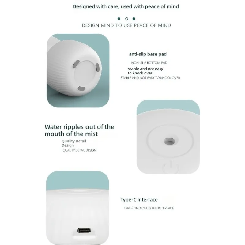 B15C Unique Anti-Gravity Humidifier With LED Ambient Light, Large Capacity & Dual Safety Protection For Home & Office Decor