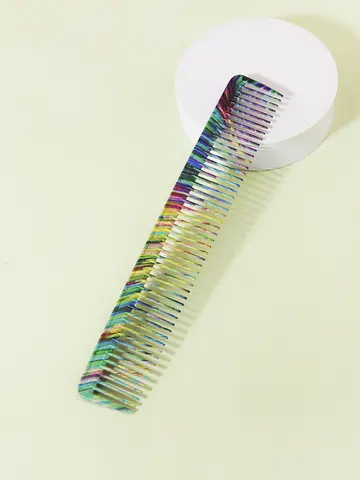 1PCS color striped comb, anti-static, heat-resistant and durable, rainbow color, home salon style comb