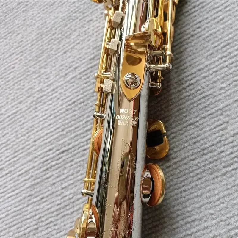 Japan New 380 Alto Saxophone E flat Electrophoresis Gold Plated Professional Musical Instrument With Case