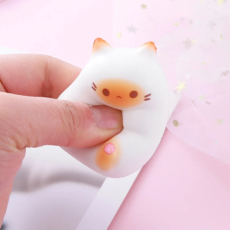 Creative Cartoon Cat Squeeze Toys Plushie Stress Release Decompression Vent Doll Slow Rebound Cute Release Anxiety Toy