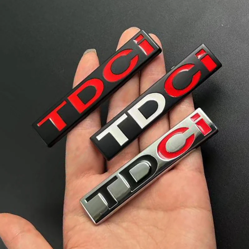 3d Metal Black Chrome Logo TDCI Emblem Car Fender Trunk Badge For Fiesta Kuga Mondeo MK3 Focus MK2 TDCI Sticker Accessorie