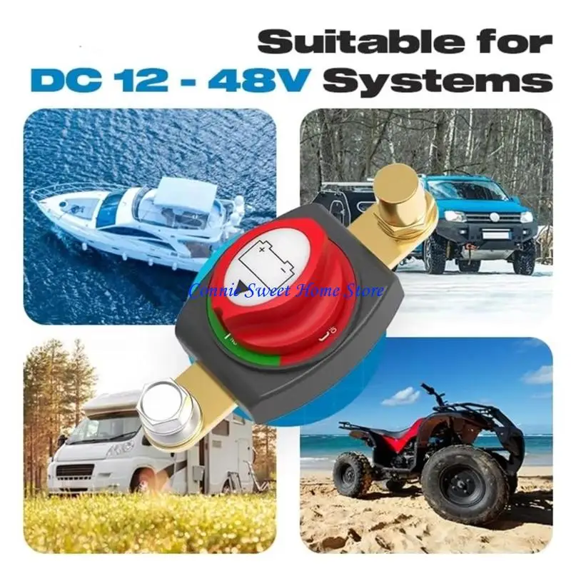 

LXAF Integrated Emergency Cut Off Switches Accessory for Battery Posts Brass Terminals Connectors Prevents Loose Contacts