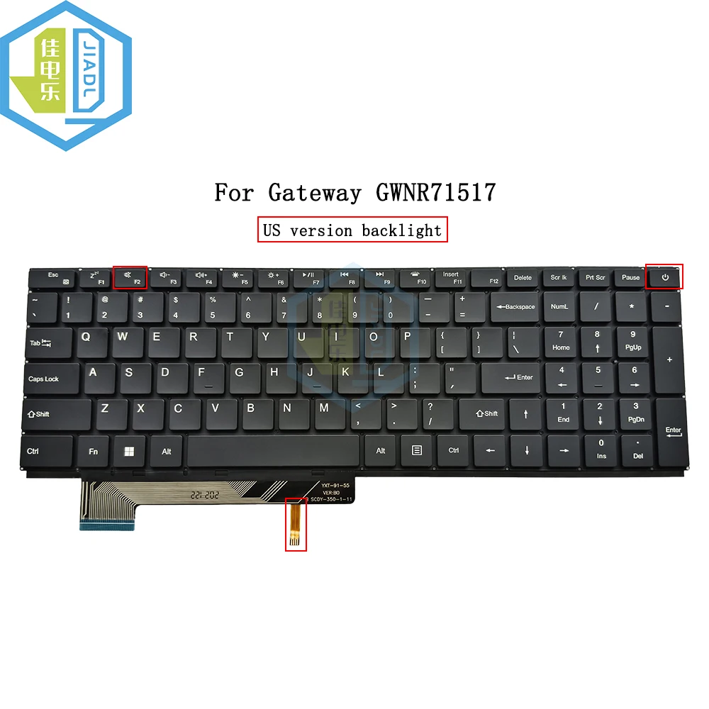 US RU Russian Notebook Backlight Cottage Keyboard and Palmrest For SCDY-350-1-11 Gateway GWNR71517 YXT-91-55 Cottage Keyboard