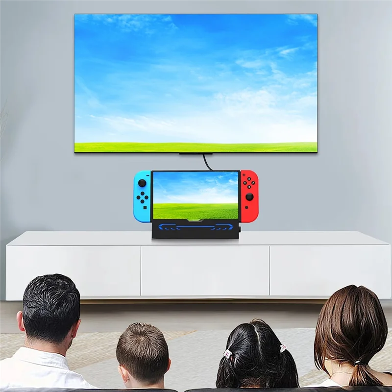 Nintendo Switch OLED/스위치 액세서리용 VO-스위치 충전기 도킹 스테이션, 4K 어댑터가 있는 휴대용 TV 도킹 스테이션