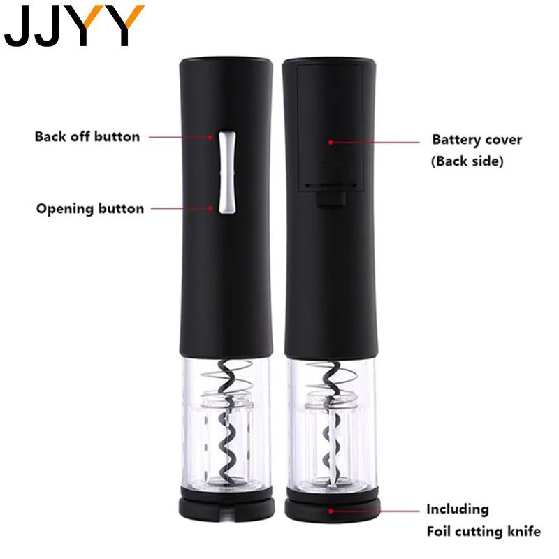 JJYY Electric Wine Openers Bottle Opener Automatic Beer Bottle Openers Corkscrew Wine Beer Soda Cap Opener Kitchen Accessories