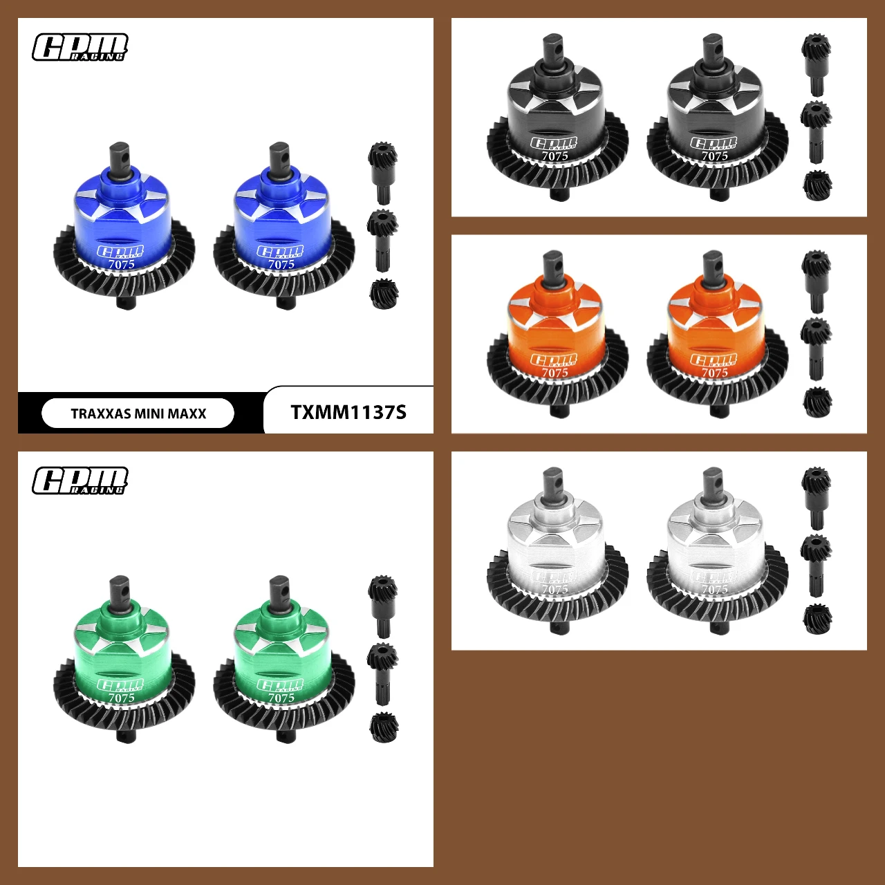 

GPM Углеродистая сталь + сплав 7075, полные диффы TRAXXA Mini Maxx / Mini XRT