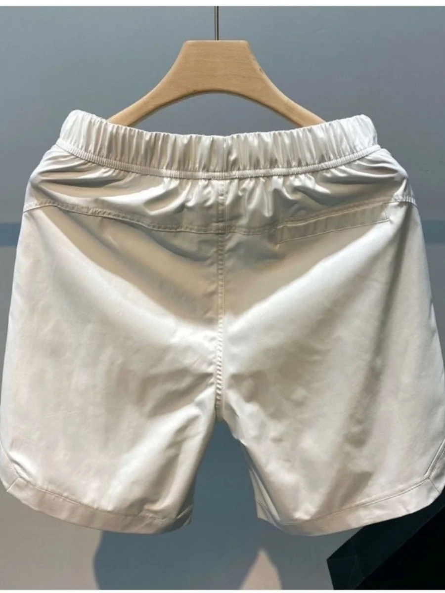 

Мужские орты Qui Dry Ice Silk с вышивкой Spor, повседневные прямые ноги длиной пять четвертей, модная уличная одежда