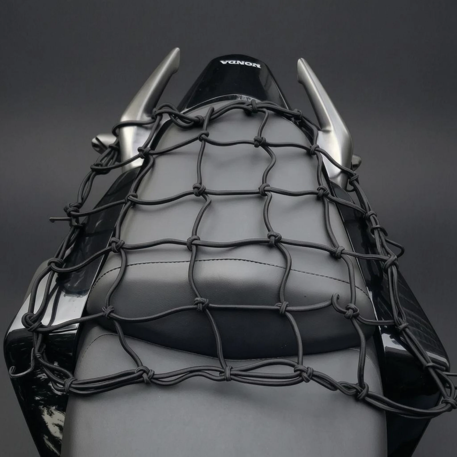 Motorcycle Cargo Net Mesh Motorcycle Luggage Net Elastic Cargo Strapping Square Vehicle Gear High Elasticity for Seat Area