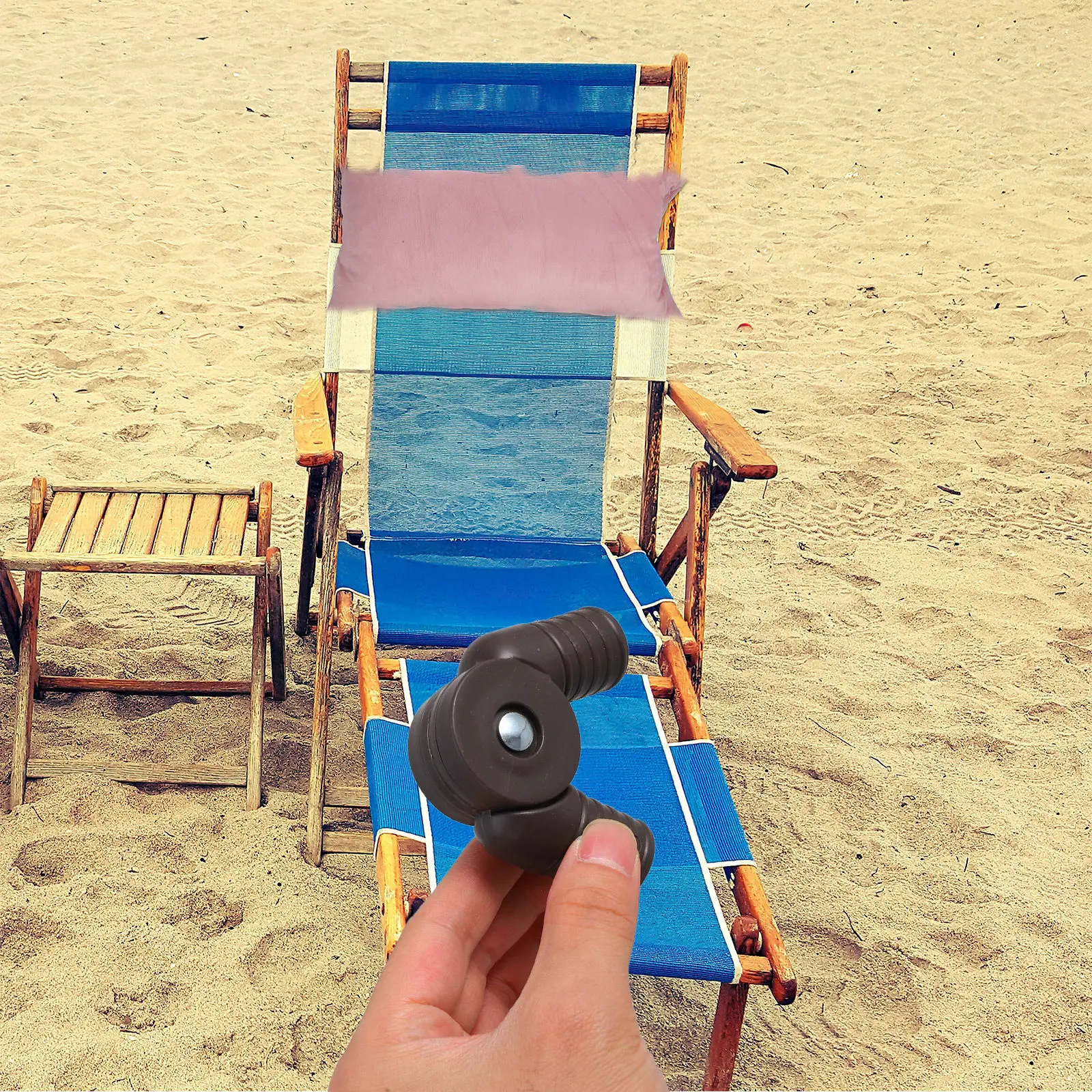 1Pair Round Mouth Hinge Connector Plastic Tube Adapter Replacement Parts for Lounge Chair Foldable Camping Beach Recliner