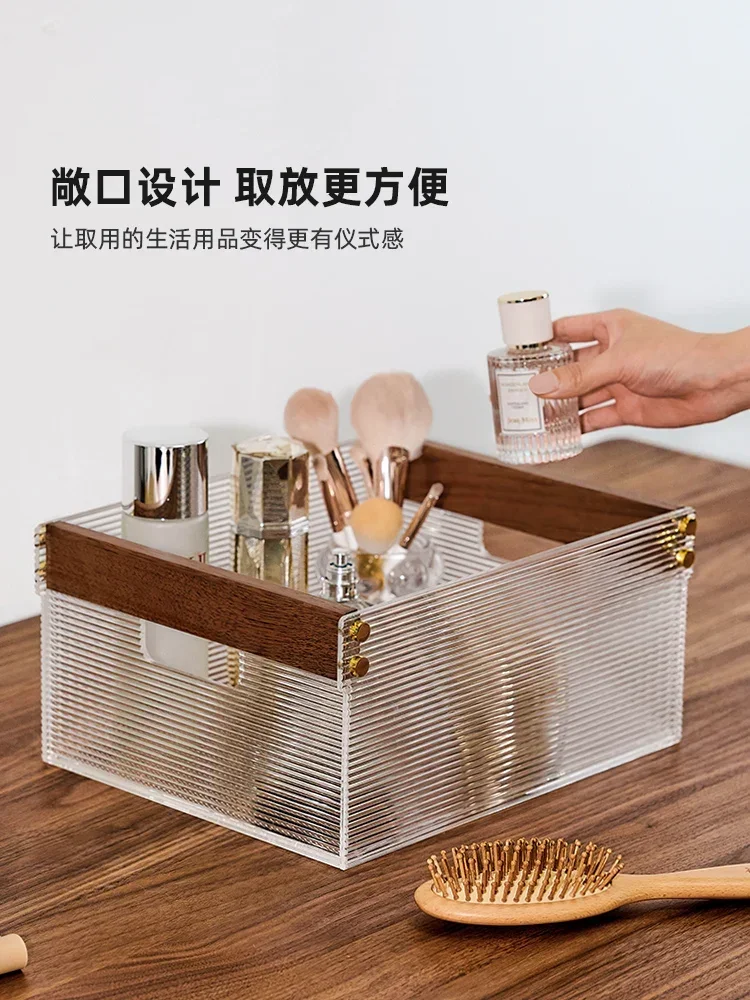 Cosmetics storage box finishing acrylic porch coffee table books snacks sundries storage basket