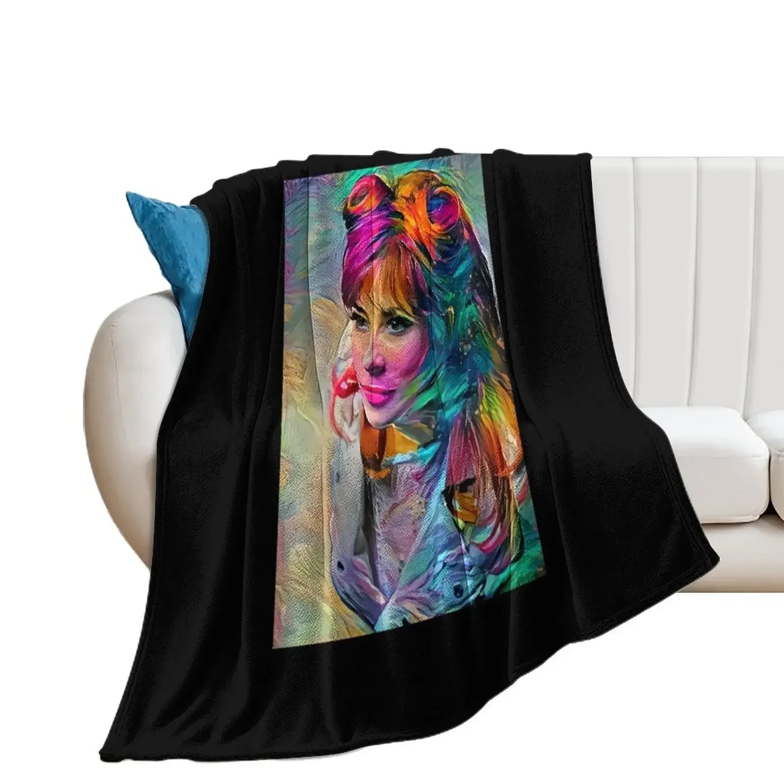

Funny Gifts Mylene Farmer Idol Gift Fot You Throw Blanket for winter Flannels Blankets