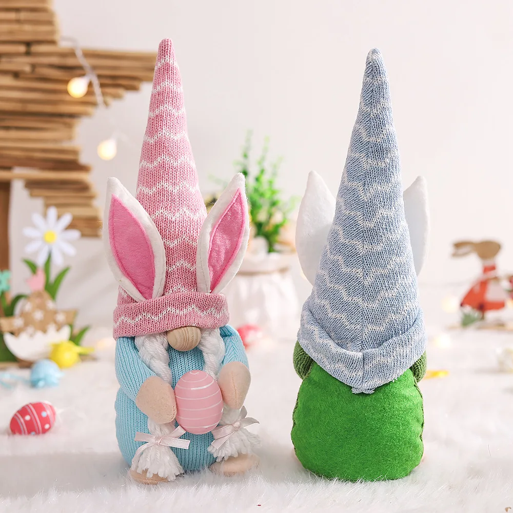 2025 Easter Gnome Faceless Rabbit Doll Spring Easter Party Home Table Decoration Kids Gift Favors Bunny Egg Ornament