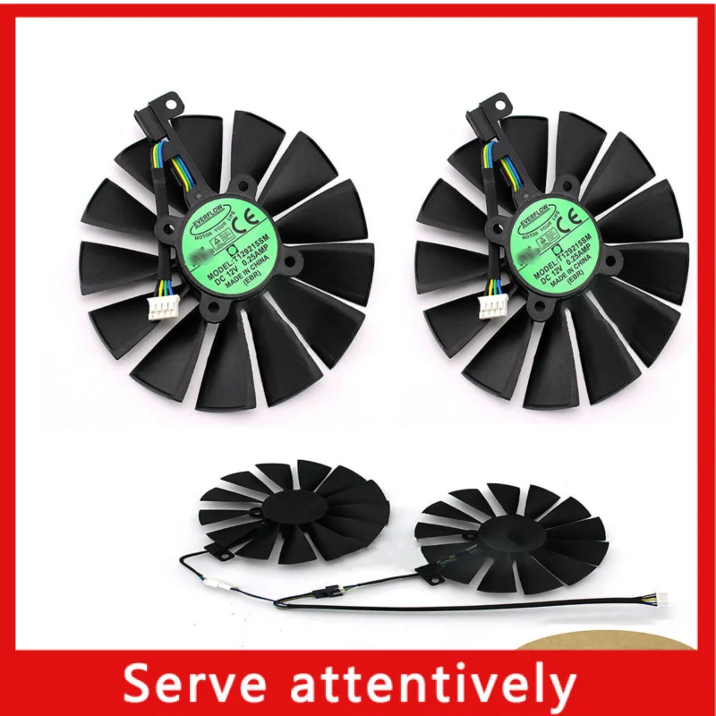 Fan Radiator Cooler Cooling Fans For Asus GTX 1080Ti T129215SM Graphics Card Set