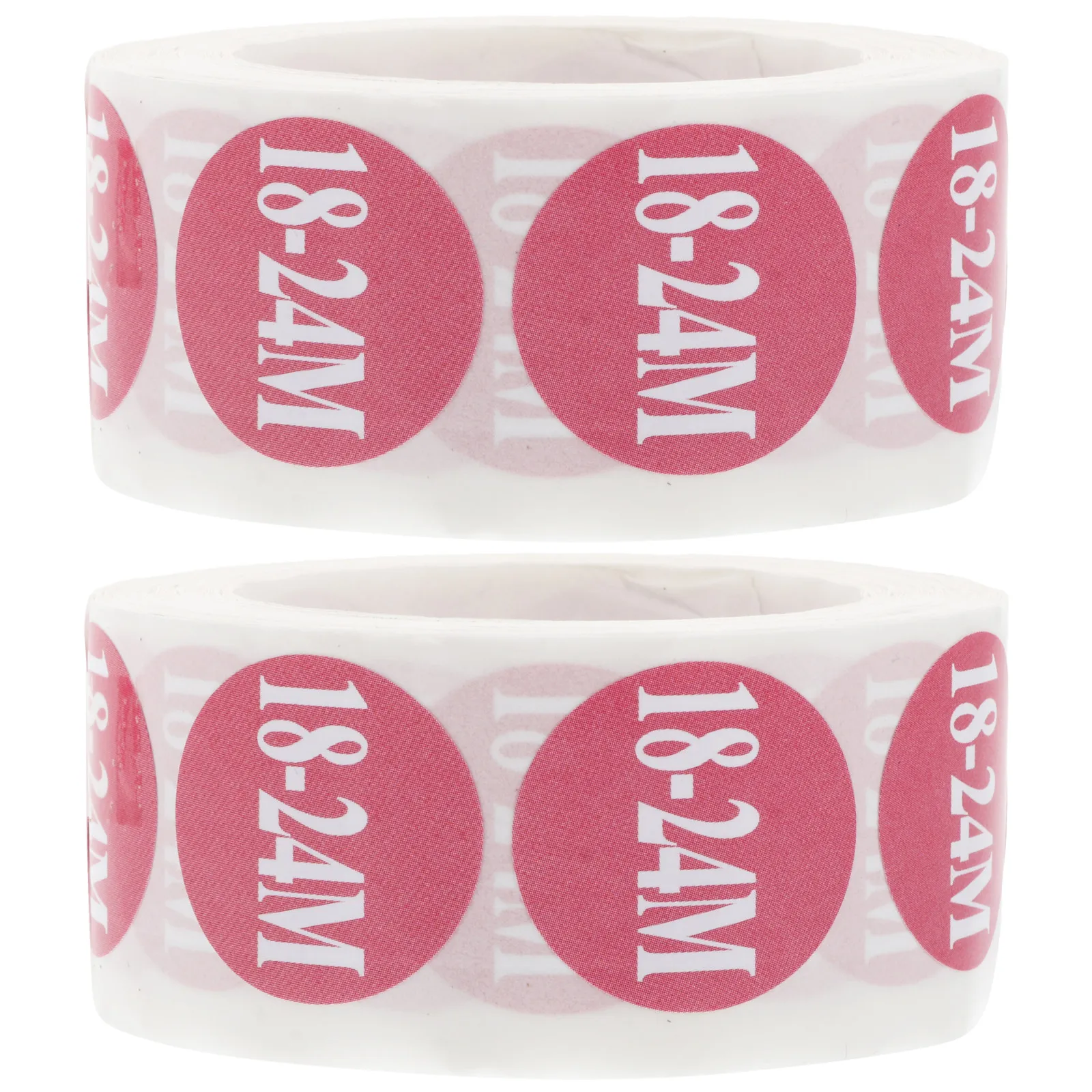 2 Rolls Clothing Size Label Printed Font Clear Display Sticker for Apparel Shop Clothing Factory
