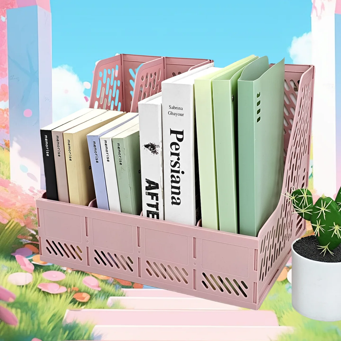 Bookshelf File Frame Bookshelf Desktop Bookshelf A4 Folder Storage Box Bookend File Rack Desk Information Storage Rack