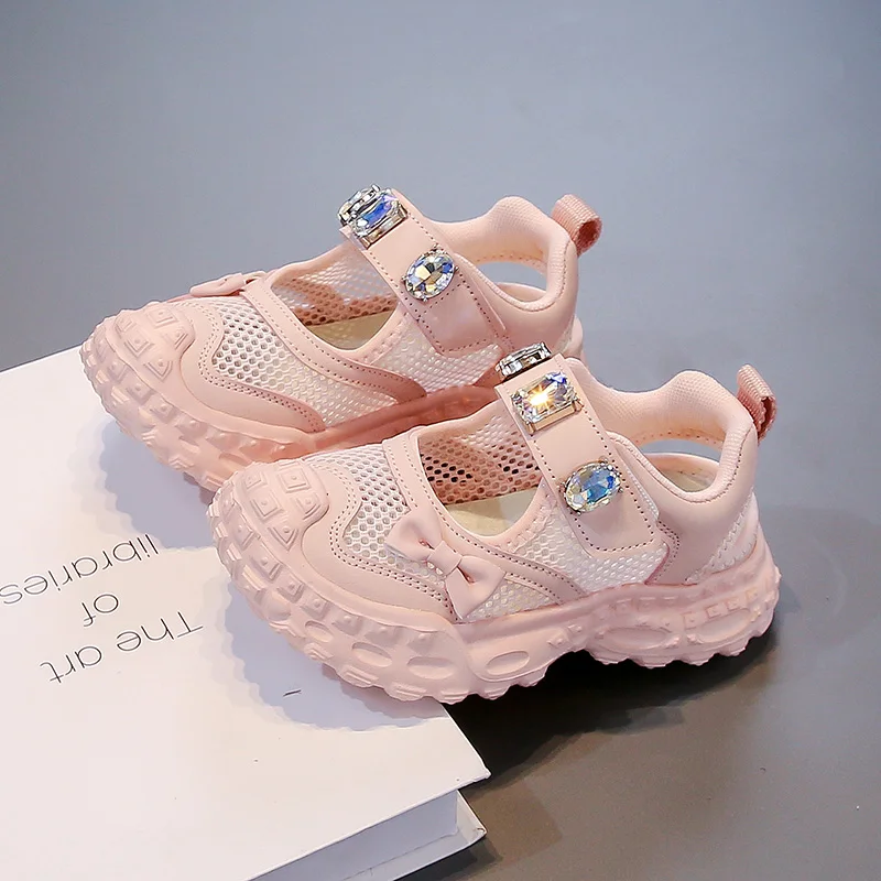 

kids shoes girls shoes Mary Jane Pink Slippers 6-14 years old cute Princess Womens Garden Shoes fashion Casual Platform Sandals