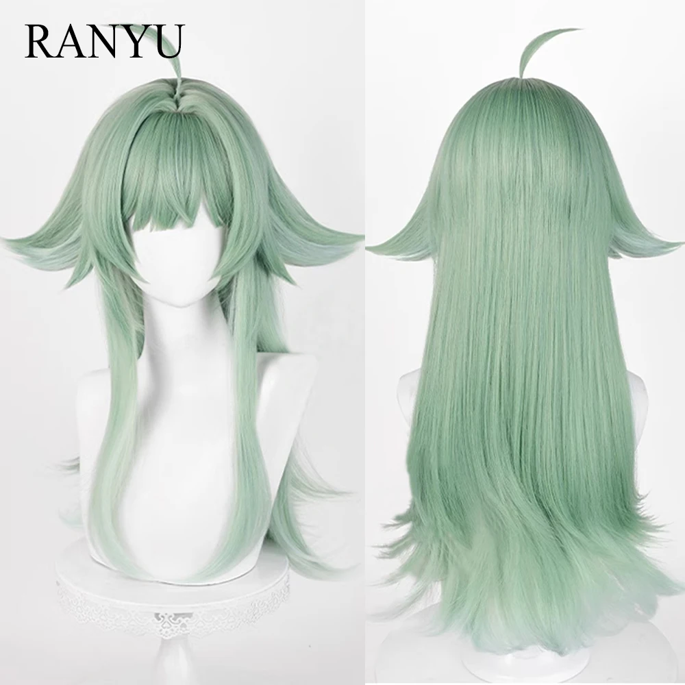 Ranyu Honkai Star Rail Huohuo Perücke synthetische lange gerade grüne Anime Spiel Cosplay Haar hitze beständige Perücke für Party