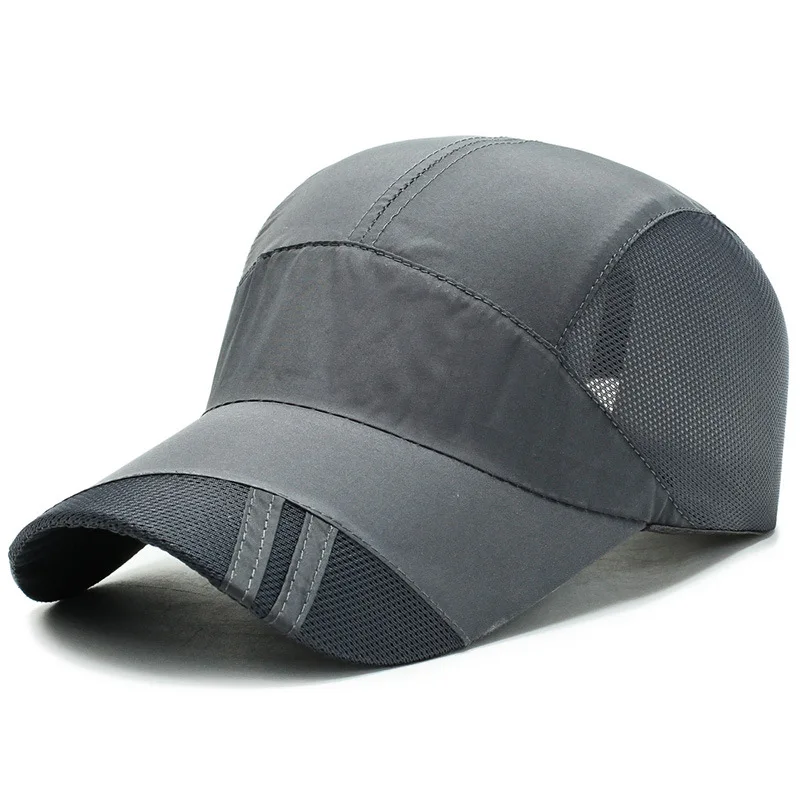 Quick Dry Baseball Cap Laser Cut Mesh Ball Curved Brim Snapback Hat