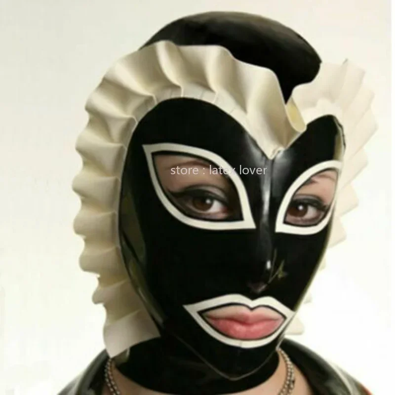 Latex Hood Rubber Mask Gummi Unique Cat Eye Cool Hoods Customized 0.4mm