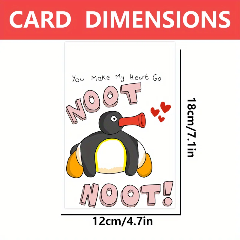 1pc funny birthday card, anniversary card, creative penguin birthday greeting card, the best gift for your best friends, family.