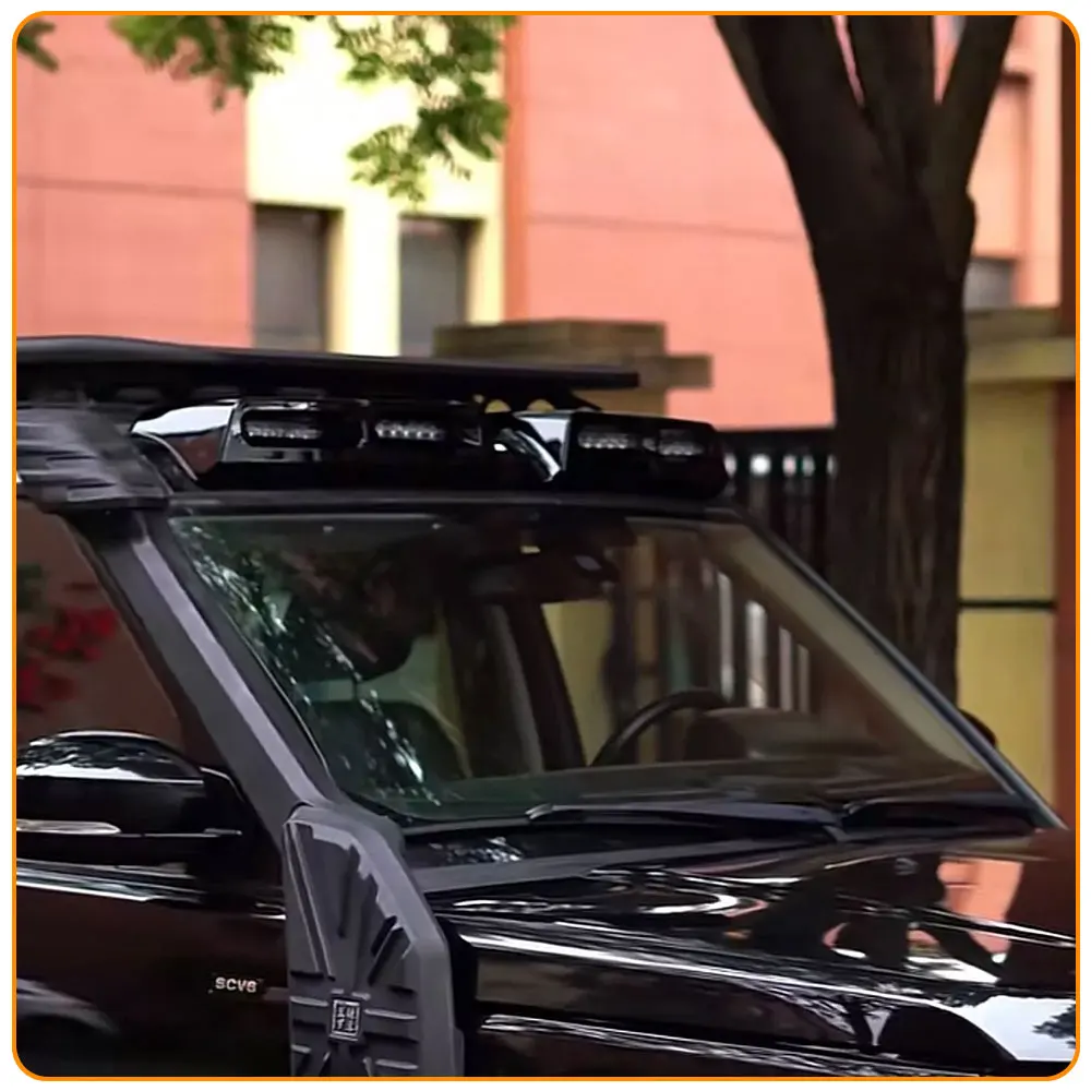 

Front Spoiler Roof Light Top Lamp Bar with LED Bar for Land Rover Discovery LR3&4 2003 - 2016 top led light Pod