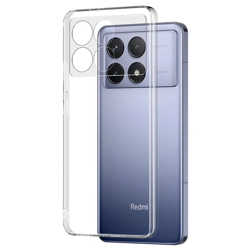 Ultra Thin Clear Case For Poco X6 Redmi Note 13 Pro Plus 5G Poco M6 Pro 4G Transparent Silicone Shockproof Cover