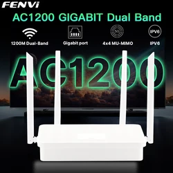 FENVI AC1200 Gigabit WIFI Wireless Router 2.4G/5G 802.11ac 1200Mbps Wireless Network WiFi Repeater 4x5 dBi Antennas