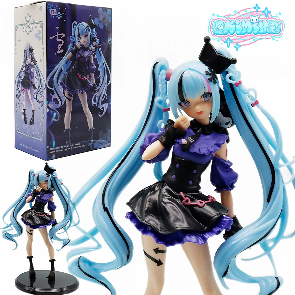 Anime Kagamine Rin & Kuromi Hatsune Miku Actionfigur Modell Spielzeug Niedliche Actionfigur PVC Sammlerstück Desktop-Accessoires Geschenkspielzeug – Detail 10