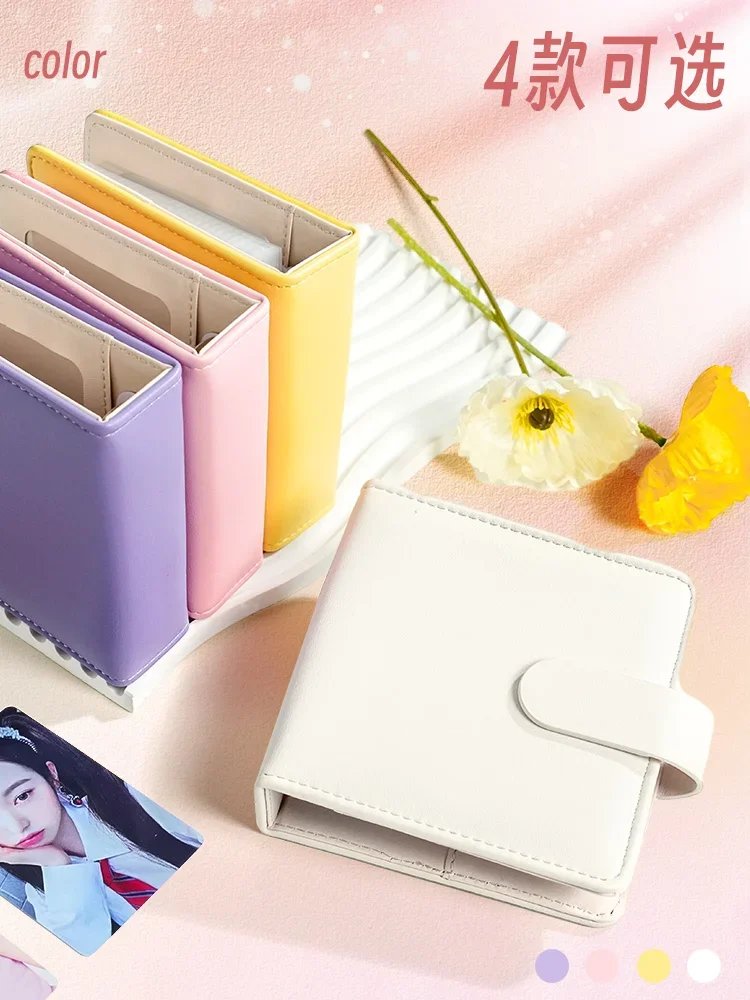 

Macaron PU Photocard Binder Kpop 3hole Ring A8 Photo Card Holder Magnetic Buckle Notebook Journal Girl Student Diary M5 다이어리