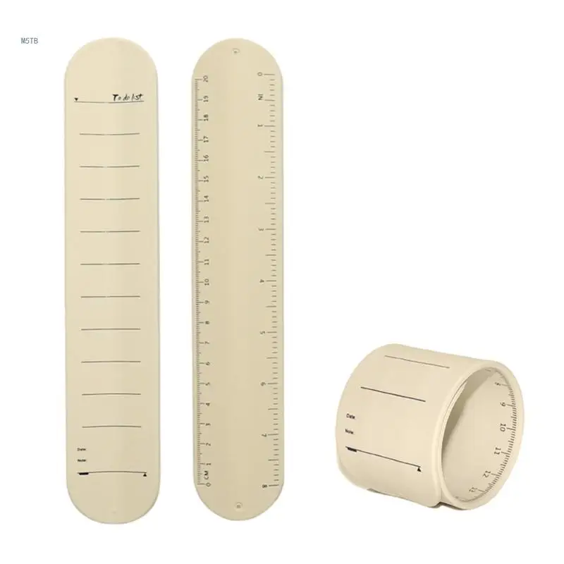 Wearable Nurse Notepad with Ruler Scale Slap Bracelets Silicone Memo Wrist Band Reminder Bracelet Dropship