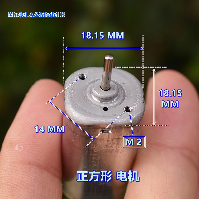 1PC Japan Minebea 18mm Diameter 6-pole Rotor Metal Brush Motor DC 6V-12V 8200RPM Large Torque Dual Shaft with 13 Metal Gear