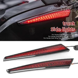 GL1800 2021 2022 2023 Motorcycle Pair LED Trunk Side Lights Top Box Trim Lamp Kit For Honda Goldwing 1800 GL1800 Tour DCT Airbag