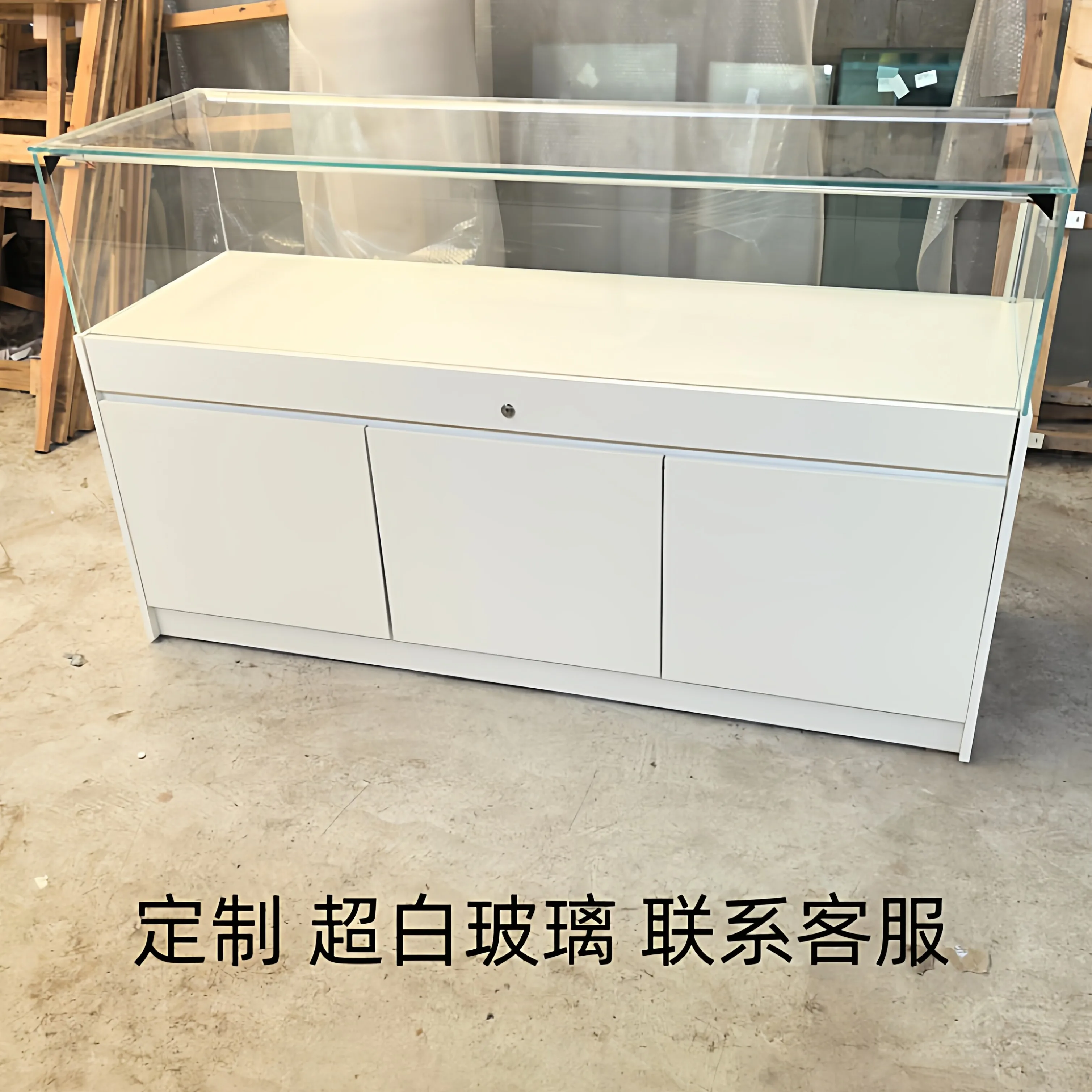 Customized Products Memorial Hall Exhibition Showcase Jewelry Samples Cultural Relics Mobile Phone Display Cabinet Glass Counter