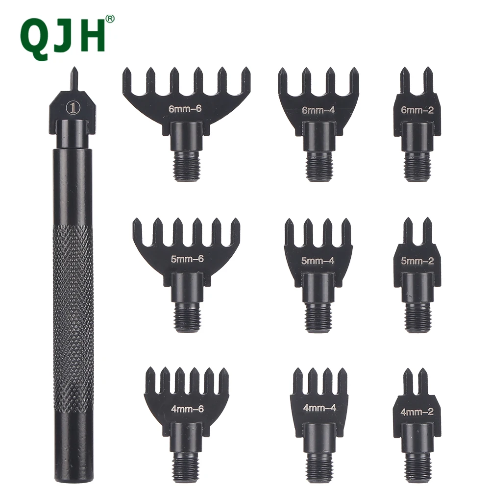 

QJH 4/5/6 мм сменный Алмазный стальной отверстие для металла, инструмент для самостоятельной полировки отверстий с гальваническим покрытием (2/4/6 зубьев)