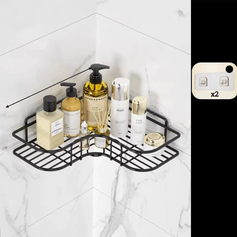 Eck-Duschregal aus Edelstahl – rostfreies, wandmontiertes Badezimmer-Aufbewahrungsregal für Shampoo, Toner und Kosmetika