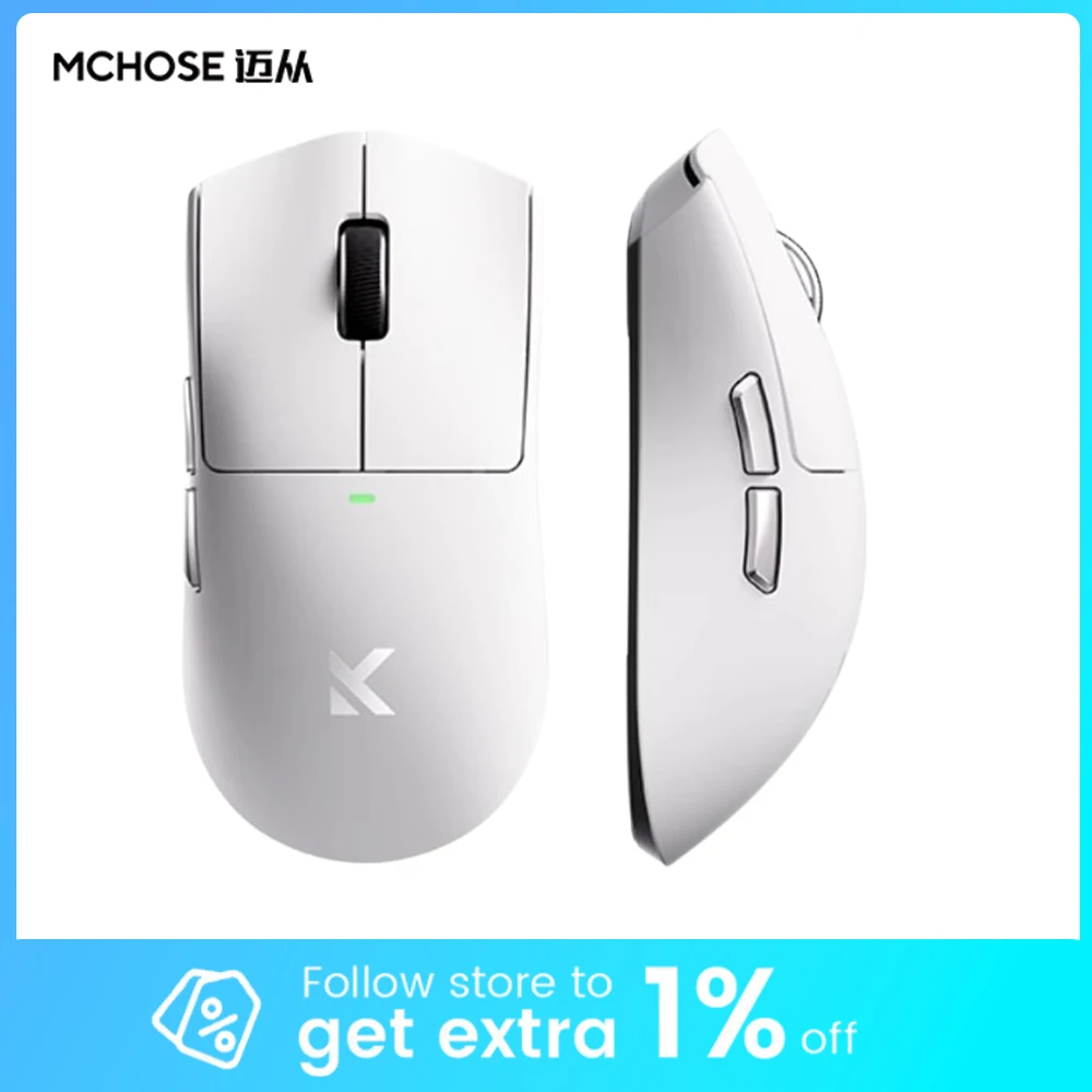 

MCHOSE K7 Ultra Mouse Paw3950 Tri Mode Wireless Mouse Lightweight 500mAh 8000Hz Gaming Mice PC Accessories For FPS Gamer
